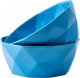 Geometric Ceramic Soup Bowl Set of 2, 60 Ounce Large Blue Ceramic French Onion Soup Crocks For Kitchen  Dinner Table Decoration