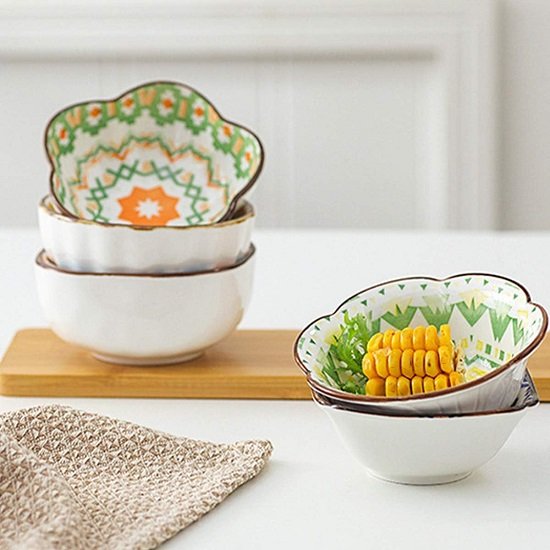 Soy Sauce Dish, Dipping Bowls Sets of 6, 1.2 Oz Porcelain Dip Serving Bowls & Bowl, Small Bowls for Side Dishes, Sushi, Sauce, Ingredient, Mini Tiny Bowls(Mixed)