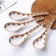Porcelain 6.5" Spoons, Set of 4, Asian Spoons, Bright Orange, Bohemian Style (6.5")