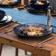 Ceramic Dinner Plate Set, 10.5 Inch, 6-Piece, Round, Microwave, Oven, Dishwasher Safe, For Steak, Pasta, Pizza, Home, Party, Restaurant (Blue)